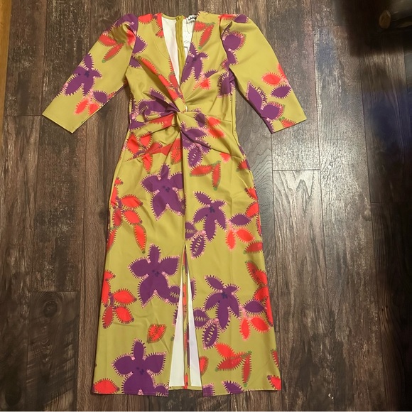 Free People BNWT Laagam Lea midi dress size Large - Picture 15 of 16